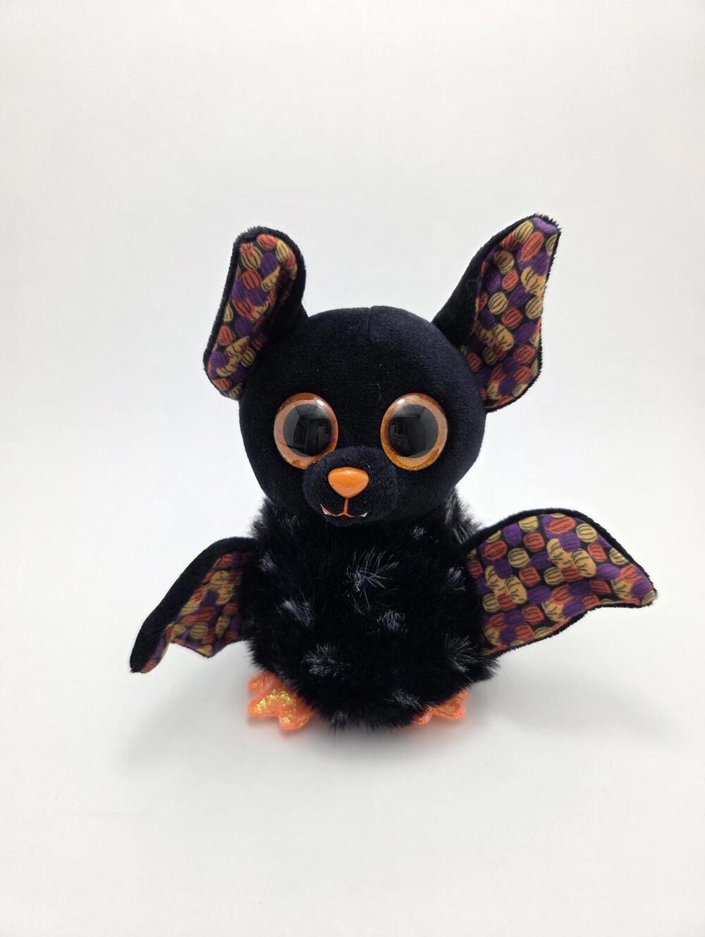TY Beanie Boo “Radar” the Orange and Black Bat - No Hang Tag (6 inch)